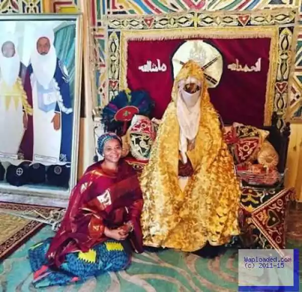 Checkout This Lovely Photo Of Emir Of Kano With One Of His Wives